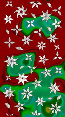 Çiçekli çiçek deseni, suluboya. Küçük çiçekte güzel bir çiçek deseni var. Raster deseni.