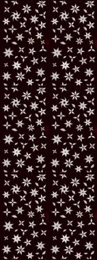 Tropik çiçek desenleri. Siyah renkli çiçekler. Raster illüstrasyonu.