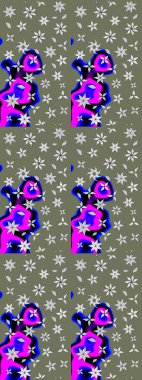 Yeşil çiçekli eskiz deseni, suluboya çiçek deseni, sevimli çiçek, duvar kağıdı, kart veya kumaş için fayanslı. Raster - stok.