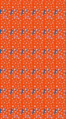 Raster çiçekli arka plan. Yazdır. Renkli Yaz Temalı eskiz kalıbı. Güzel eskiz şekli. Düz Çiçek Elementleri Tasarımı. Şirin kumaş deseni.