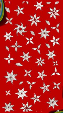 Raster deseni. Çiçekli çiçek deseni, suluboya. Süslü kumaş deseni.