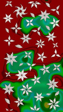 Çiçekli çiçek deseni, suluboya. Küçük çiçekte güzel bir çiçek deseni var. Raster deseni.