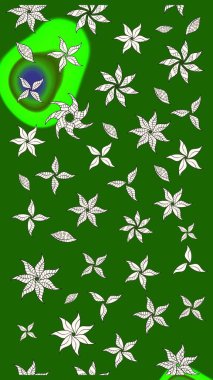 Tekstil, kumaş, kapaklar, duvar kağıtları, baskı, naylon, koleksiyon defteri, örgü, dekupaj için güzel bir eskiz. Küçük yeşil çiçeklerle oldukça kaliteli besin torbası deseni.