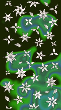 Raster illüstrasyonu. Anti-stres için soyut örnek sayfası. Gri renklerde.