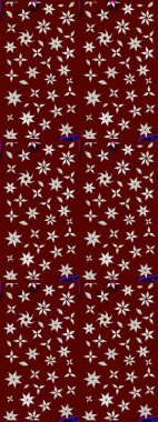 Raster düz çiçek çizim deseni. Kırmızı renkte çiçekler. Tasarım hediye paketi, tebrik kartları, posterler ve afiş tasarımı.