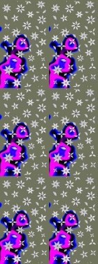 Yeşil çiçekli eskiz deseni, suluboya çiçek deseni, sevimli çiçek, duvar kağıdı, kart veya kumaş için fayanslı. Raster - stok.