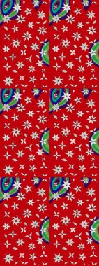 Düz Çiçek Elementleri Tasarımı. Renkli Bahar Teması eskiz kalıbı. Raster illüstrasyonundaki çiçek desenli çizim. Süslü kumaş deseni.