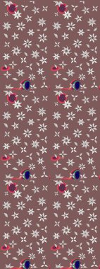 Küçük çiçekte güzel bir desen. Motley illüstrasyonu. Küçük renkli çiçekler. Çiçekli bahar çiçekleri. Robot resim. Moda baskıları için zarif bir şablon.