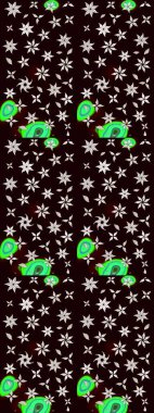 Raster - stok. Siyah çiçekli eskiz deseni, suluboya çiçek deseni, sevimli çiçek, duvar kağıdı, kart veya kumaş için fayanslı.