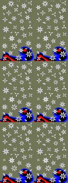 Çiçek kompozisyonu. Doğa. - Yeşil çiçekler. Çiçek kolajı. Raster deseni. Çiçek arkaplan. Küçük çiçekte güzel desen var..