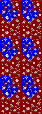 Kırmızı renklerde çiçek desenli çizimler, el yapımı papatyalar, papatyalar. Tekrar eden çiçek arkaplanı, zarif kırmızı çiçek duvar kağıdı.