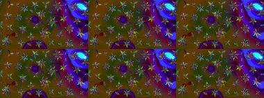 Çizim çiçek deseni duvar kâğıdı olarak kullanılabilir. Kahverengi renkli çiçekler. Raster illüstrasyonu.