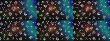 Düz Çiçek Elementleri Tasarımı. Raster Modaya uygun kumaş deseni. Gri renkli şirin çiçek deseni. Renkli Bahar Teması çizim şablonu.