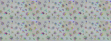 Küçük çiçekteki sevimli çiçek deseni. Gri renkli çiçekler.