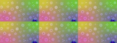 Çiçek deseni. Chichi 'nin kumaş kalıbını çiz. Düz Çiçek Elementleri Tasarımı. Raster illüstrasyonu. Renkli Bahar Teması çizim şablonu.