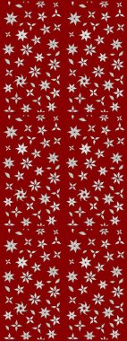 Raster illüstrasyonu. Suluboya stilinde kırmızı renkte. Küçük çiçekli bahar deseni çiz.