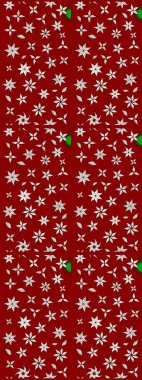 Renkli Bahar Teması eskiz kalıbı. Düz Çiçek Elementleri Tasarımı. Raster illüstrasyonundaki çiçek desenli çizim. Kırmızı renkte çiçekler.