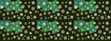 Gri renkli etnik çiçekli zarif eskiz deseni. Asya Tekstil 'inde Raster Çiçek İllüstrasyonu.