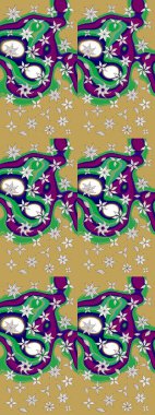 Çizim çiçek deseni duvar kağıdı, web sitesi arka planı, ambalaj kağıdı, davetiye, broşür, afiş veya web sitesi için kullanılabilir. Parlak elementlerin. El çizimi Raster illüstrasyonu.