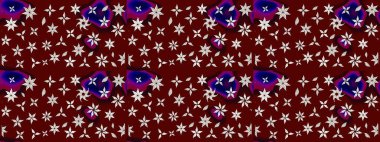 Raster suluboya çiçek deseni, narin çiçekler, kırmızı çiçekler, tebrik kartı şablonu. Raster Güzel kumaş deseni.