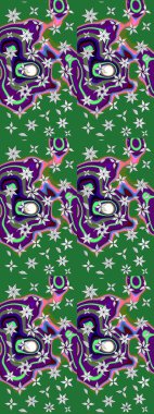 Raster illüstrasyonu. Robot resim. Küçük çiçekte sevimli çiçek deseni var..