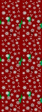 Vadinin çiçekleri kırmızı ve nötr renklerde. Çiçekler. Soyut etnik raster çizim kalıbı.