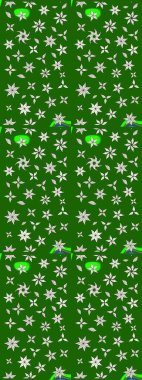 Raster illüstrasyonu. Yeşil ve nötr renklerde çiçekler. Çiçek desenli eskiz, vuruşlar, sıçramalar, yaz çiçekleri..