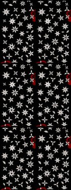 Şirin çiçekler. Raster Moda kumaş deseni. Çizgi çizimi deseni.