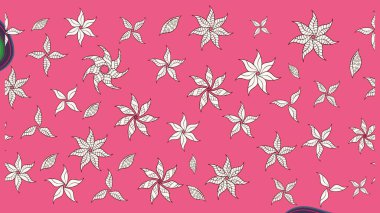 Raster. Pembe ve nötr renkte güzel çiçekli eskiz deseni, suluboya çiçek deseni, duvar kağıdı, kart veya kumaş için fayanslı.