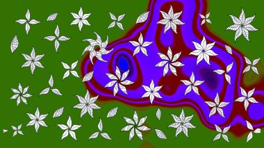 Raster illüstrasyonu. Çizim kalıbı. Organik motif arka planı. Ultraviyole kumaş deseni.