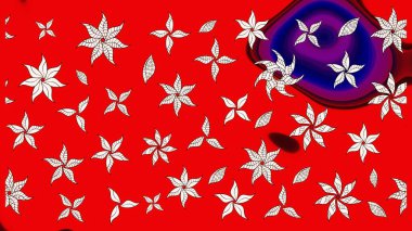 Çiçek kompozisyonu, el boyası, hassas şablon. Sevgililer günü ve tebrik kartı konsepti için şık bir davetiye. Üst manzara, yumuşak stil. Kırmızı ve nötr renkler üzerine manzaralı çiçek deseni.