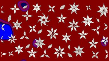 Düz Çiçek Elementleri Tasarımı. Raster güzel kumaş deseni çiziyor. Çiçek deseni. Renkli Bahar Teması çizim şablonu.