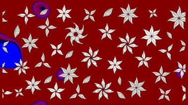 Tekstil ve kapak tasarımı için mükemmel. Renkli kırmızı ve nötr çizim kalıbı. Doodle tarzı. Elle çizilmiş sonbahar çiçeği deseni. Kırmızı ve nötr renkte çiçekler.