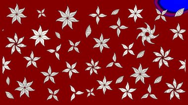 Kırmızı ve nötr renklerde parlak çiçekli halı deseni.