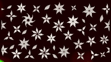 Siyah ve nötr renklerde şirin tekstil tarzında. Çiçek duvar kâğıdı. Raster illüstrasyonu. Çiçek arkaplan. Renkli çizim deseni.