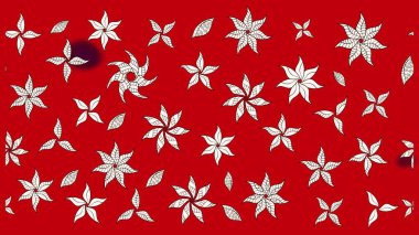 Düz Çiçek Elementleri Tasarımı. Kırmızı ve nötr renklerde zarif çiçekli suluboya. Raster illüstrasyonu. Renkli Bahar Teması çizim şablonu.