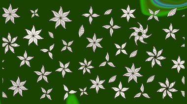 Yeşil ve nötr renkte güzel çiçekli eskiz deseni, suluboya çiçek deseni, duvar kağıdı, kart veya kumaş için fayanslı. Raster..