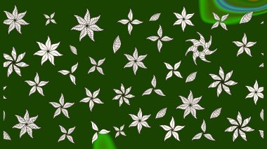 Şirin çiçek elementleri. Raster illüstrasyonu. Düz Çiçek Elementleri Tasarımı. Taslak desenli, modaya uygun kumaş deseni. Renkli Bahar Teması çizim şablonu.