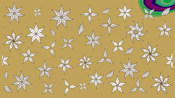 Küçük çaplı çiçeklerdeki basit şirin desenler. Tekstil veya kitap kapakları, imalat, duvar kağıtları, baskı, hediye paketi ve yapıştırma kitabı için çiçek eskizi geçmişi. Raster illüstrasyonu.