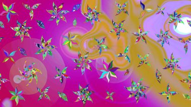 Raster güzel bir çiçek deseni çizmiş. Bahar mevsimi. Nazik romantik baskı. Tatil havası..