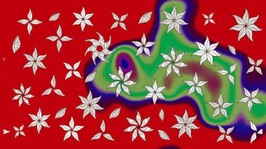 Nazik, narin çiçek arkaplanı. Kırmızı renkte çiçekler. Raster çiçek desenli ve çiçekli..