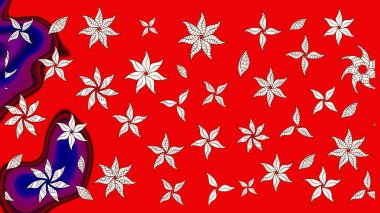 Modern stil dokusu. Çiçek desenli raster, kırmızı çizgi grafik deseni soyut raster arkaplan.