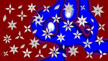 Anti-stres için soyut örnek sayfası. Raster illüstrasyonu. Kırmızı renklerde.