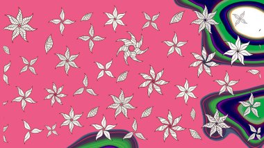 Raster illüstrasyonu. Çiçeğin suluboya çizimlerinin mükemmel deseni. Suluboya çizim kalıbı. Dekorasyon ve tasarım için güzel bir desen. Eski model. Moda yazdırma.