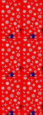 Suluboya çiçekli çiçek deseni. Raster illüstrasyonu. Kırmızı renkte güzel tekstil.