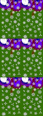 Çiçekli çiçek deseni, suluboya. Süslü kumaş deseni. Raster deseni.