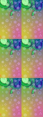 Raster. Sabıka fotoğraflarında, bebek kıyafetlerinde, duvar kâğıtlarında, paket kutularında falan kullanılabilir. Zarif, parlak ve tarafsız çiçek deseni tasarımı.