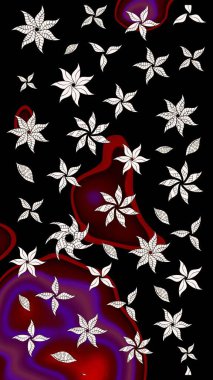 Küçük çiçekteki sevimli çiçek deseni. Raster illüstrasyonu. Tony 'nin kumaş kalıbını çiz. Modaya uygun kumaş deseni.