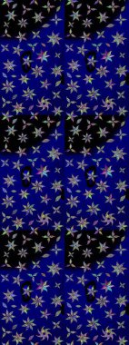 Mavi renkli çiçekler. El çizimi. Suluboya çizimi. Çiçekli çizim deseni.