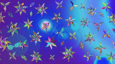 Çiçekli, yapraklı, çiçek desenli eskiz. Raster illüstrasyonu. El çizimi.